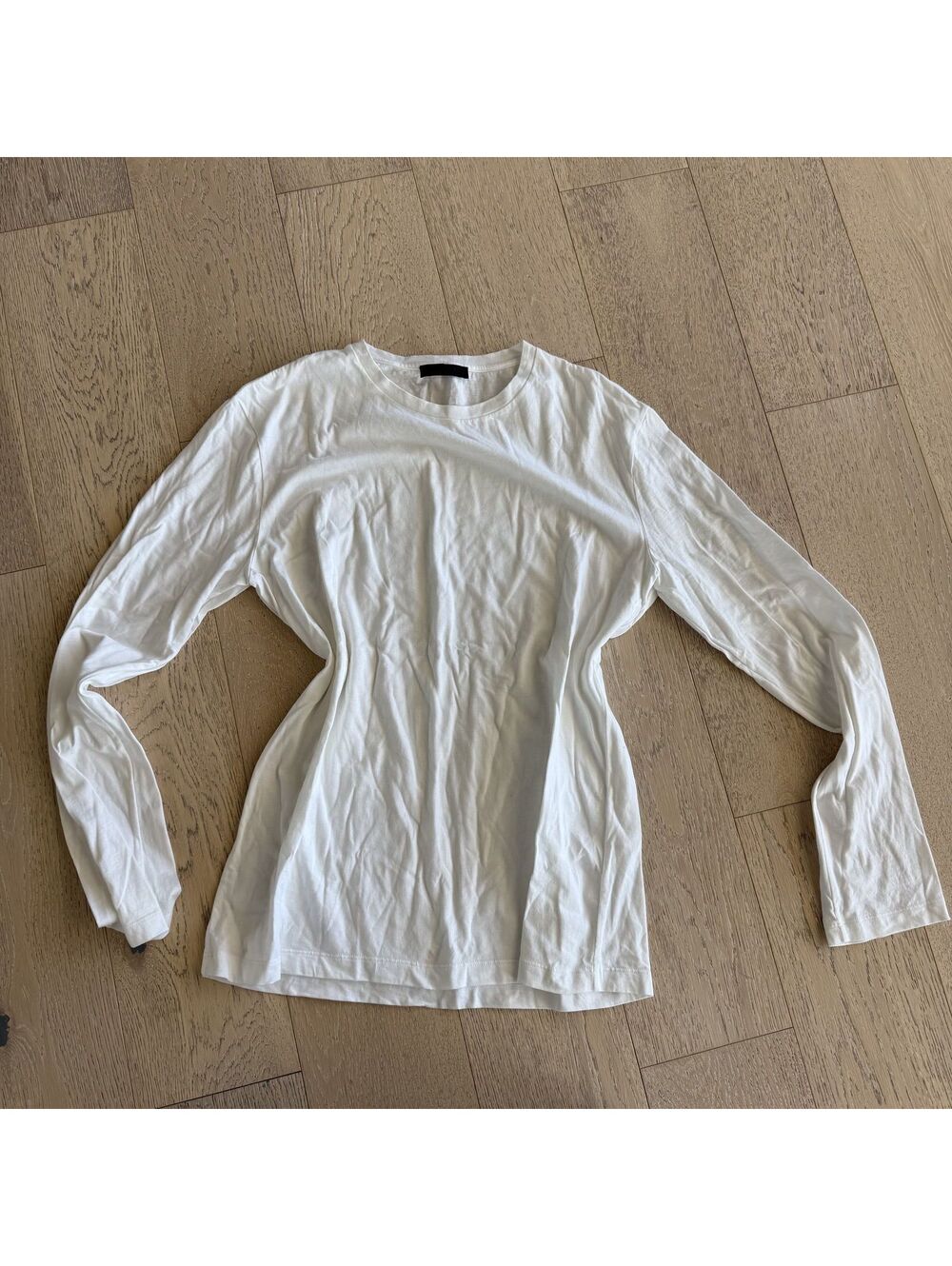 The Row White Long Sleeve Cotton Shirt Size S Made in Italy FLAWED